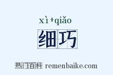 细巧是什么意思的图片